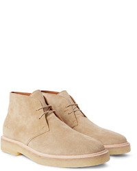 beige Chukka-Stiefel aus Wildleder von Common Projects