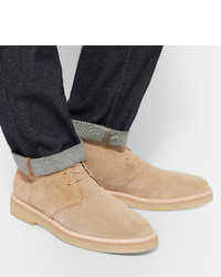 beige Chukka-Stiefel aus Wildleder von Common Projects