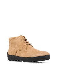 beige Chukka-Stiefel aus Wildleder von Tod's