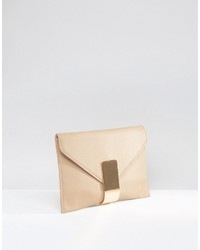 beige Clutch mit Schlangenmuster von Glamorous