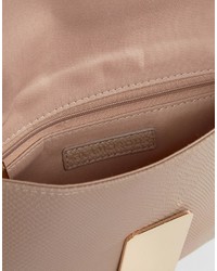 beige Clutch mit Schlangenmuster von Glamorous