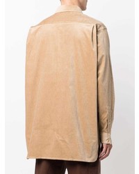 beige Cordlangarmhemd von Acne Studios