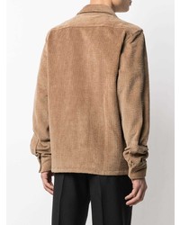 beige Cordlangarmhemd von Acne Studios