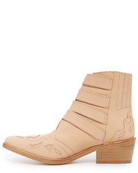 beige Cowboystiefel aus Leder von Toga Pulla