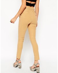 beige enge Hose von Asos