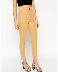 beige enge Hose von Asos