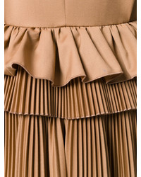 beige Wollkleid mit Falten von No.21