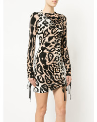 beige figurbetontes Kleid mit Leopardenmuster von Alice McCall