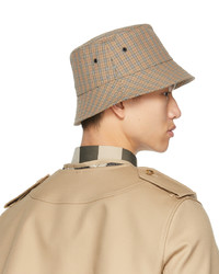 beige Fischerhut mit Schottenmuster von Burberry