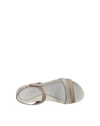 beige flache Sandalen aus Leder von Jenny