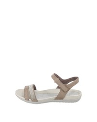 beige flache Sandalen aus Leder von Jenny