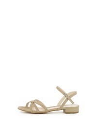 beige flache Sandalen aus Wildleder von Evita