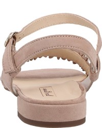 beige flache Sandalen aus Wildleder von Paul Green