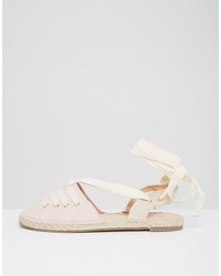 beige flache Sandalen von Head Over Heels