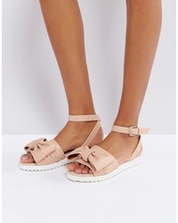 beige flache Sandalen von London Rebel