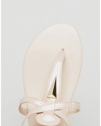 beige flache Sandalen von London Rebel