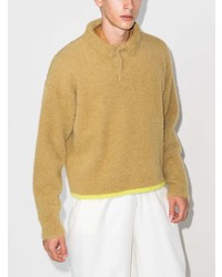 beige Fleece-Polo Pullover von Jacquemus