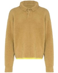 beige Fleece-Polo Pullover von Jacquemus