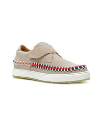 beige geflochtene niedrige Sneakers von Marc Jacobs