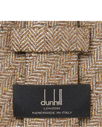 beige geflochtene Seidekrawatte von Dunhill