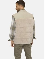 beige gesteppte ärmellose Jacke von BABISTA