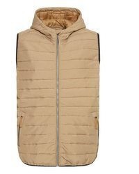beige gesteppte ärmellose Jacke von BLEND