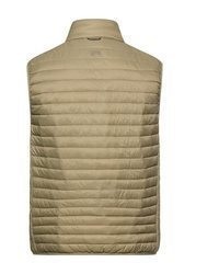 beige gesteppte ärmellose Jacke von camel active