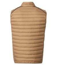 beige gesteppte ärmellose Jacke von Casamoda