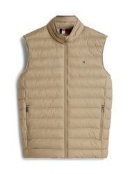 beige gesteppte ärmellose Jacke von Tommy Hilfiger
