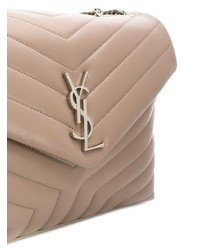 beige gesteppte Leder Umhängetasche von Saint Laurent