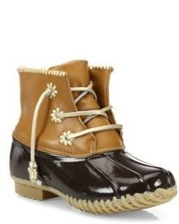 beige Gummi Stiefel