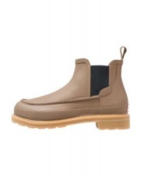 beige Gummistiefel von Hunter