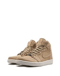 beige hohe Sneakers aus Leder von Jordan