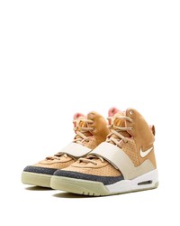 beige hohe Sneakers aus Leder von Nike