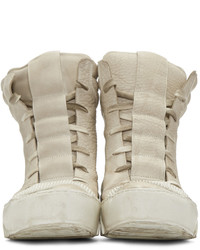 beige hohe Sneakers aus Leder von Boris Bidjan Saberi