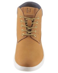 beige hohe Sneakers aus Leder von BRUNO BANANI