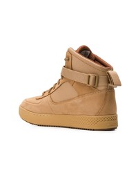 beige hohe Sneakers aus Leder von Timberland