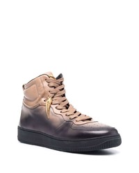 beige hohe Sneakers aus Leder von Roberto Cavalli