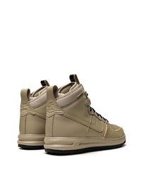 beige hohe Sneakers aus Leder von Nike