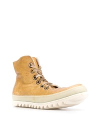 beige hohe Sneakers aus Leder von A Diciannoveventitre