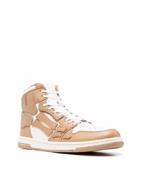 beige hohe Sneakers aus Leder von Amiri