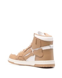 beige hohe Sneakers aus Leder von Amiri