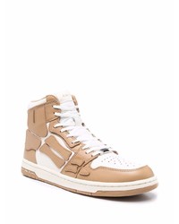 beige hohe Sneakers aus Leder von Amiri