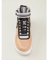 beige hohe Sneakers aus Leder von Nike
