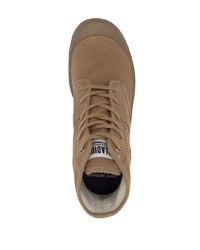 beige hohe Sneakers aus Segeltuch von Junya Watanabe