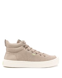 beige hohe Sneakers aus Segeltuch von Cariuma