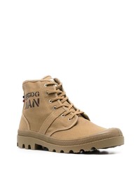 beige hohe Sneakers aus Segeltuch von Junya Watanabe MAN