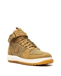 beige hohe Sneakers aus Segeltuch von Nike