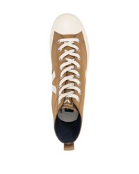 beige hohe Sneakers aus Segeltuch von Veja