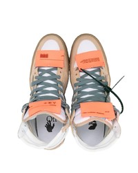 beige hohe Sneakers aus Wildleder von Off-White